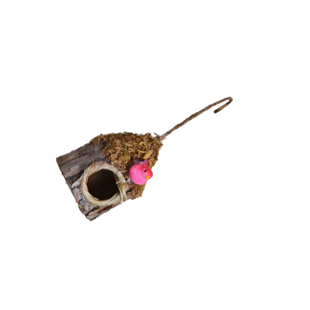 

Imitation Bird Nest Ornament Garden Home Decoration Handmade Nest For Cage Tree Bonsai Pet Lightweight