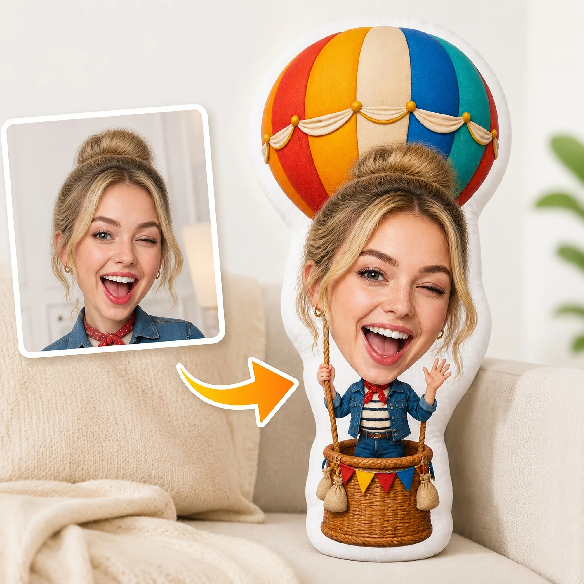 1pc [2D Flat] Custom Double-Sided Printed Novelty Irregular Shaped Throw Pillow, Fun Decorative Cushion for Sofas, Beds, Chairs,