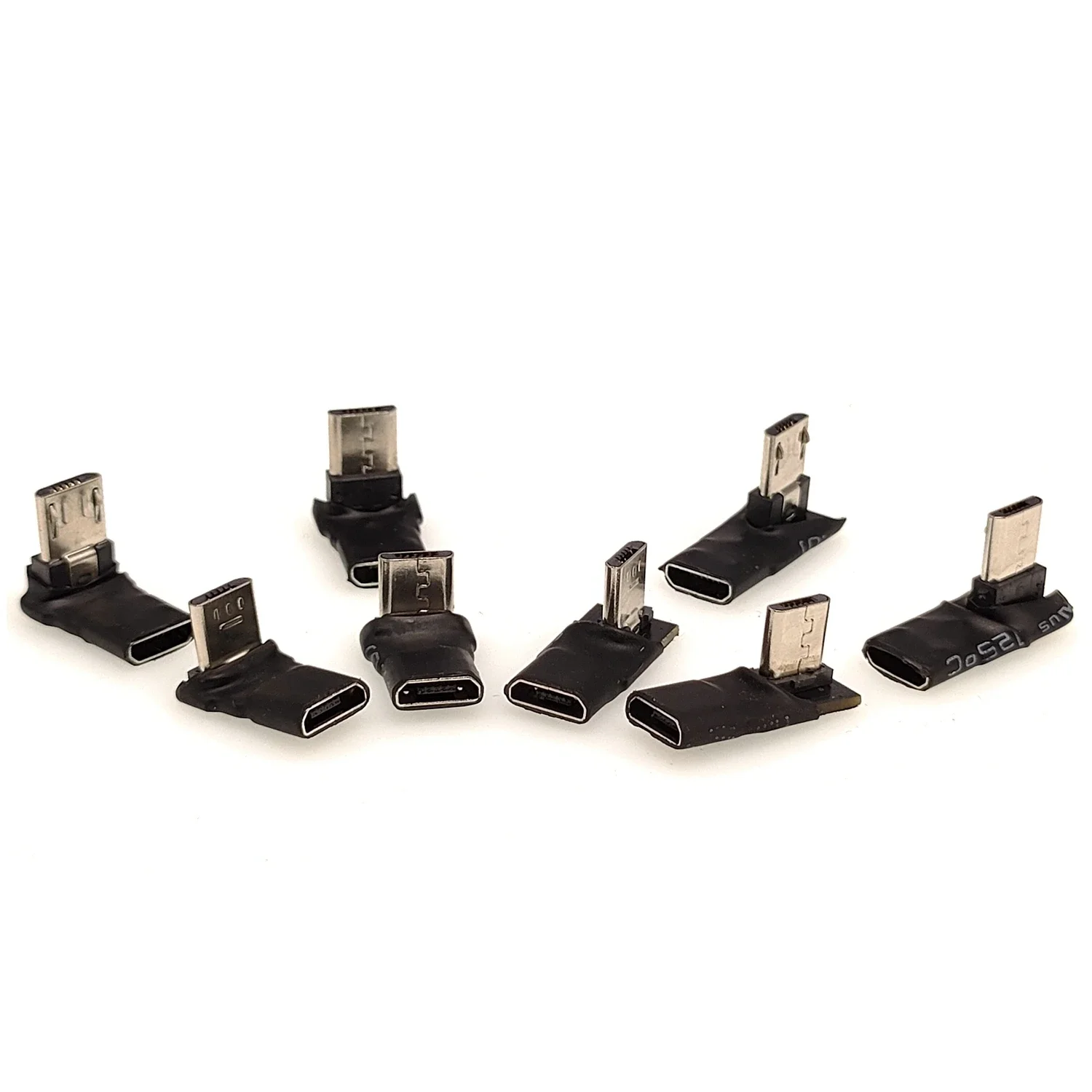 90 Degree Right Angle Left USB Data Adapter Micro 5pin Female to Micro USB Male to Micro USB Plug Ultra Short Body