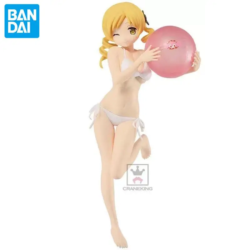 Original Banpresto Puella Magi Madoka Exq Swimsuit Sakura Kyouko Akemi Homura Tomoe Mami Figure Model Dolls Festival Gift