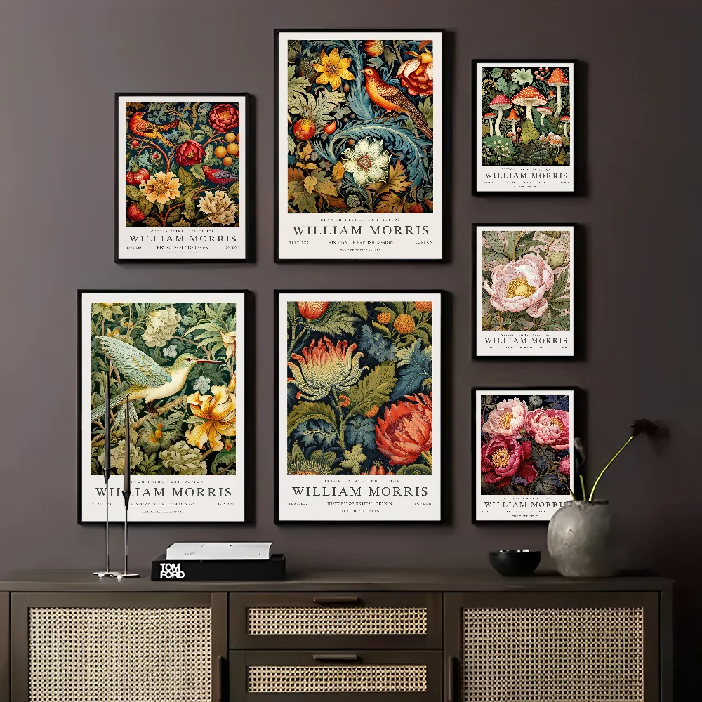 Neutral William Morris Self-adhesive Art Poster Whitepaper Prints Posters Artwork Home Decor