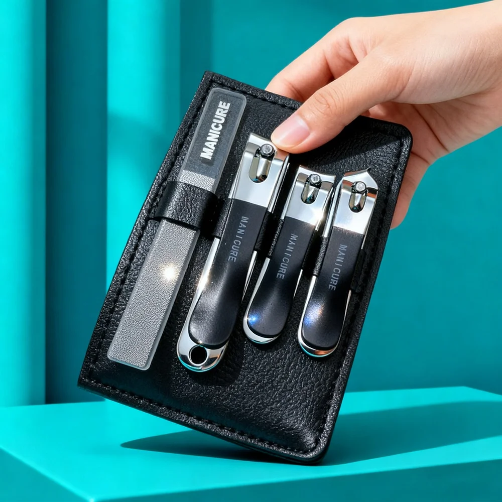 

Набор кусачек для ногтей для мужчин и женщин, 4 шт., набор кусачек для ногтей из нержавеющей стали, кусачки для ногтей с футляром для хранения, кусачки для ногтей