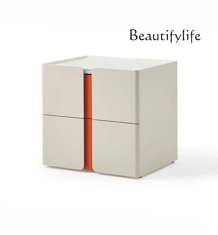 طاولة بجانب السرير إيطالية بسيطة II Kp، تخزين منزلي لغرفة النوم، كابينة طلاء فنية ذات سعة كبيرة لسطح المكتب مطابقة الألوان #1