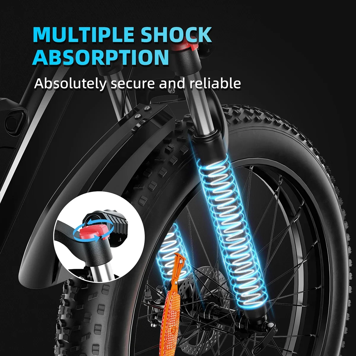 أفضل دراجة كهربائية على الطرق الوعرة مقاس 26 بوصة بمساعدة دواسة إلكترونية للطرق الوعرة #3