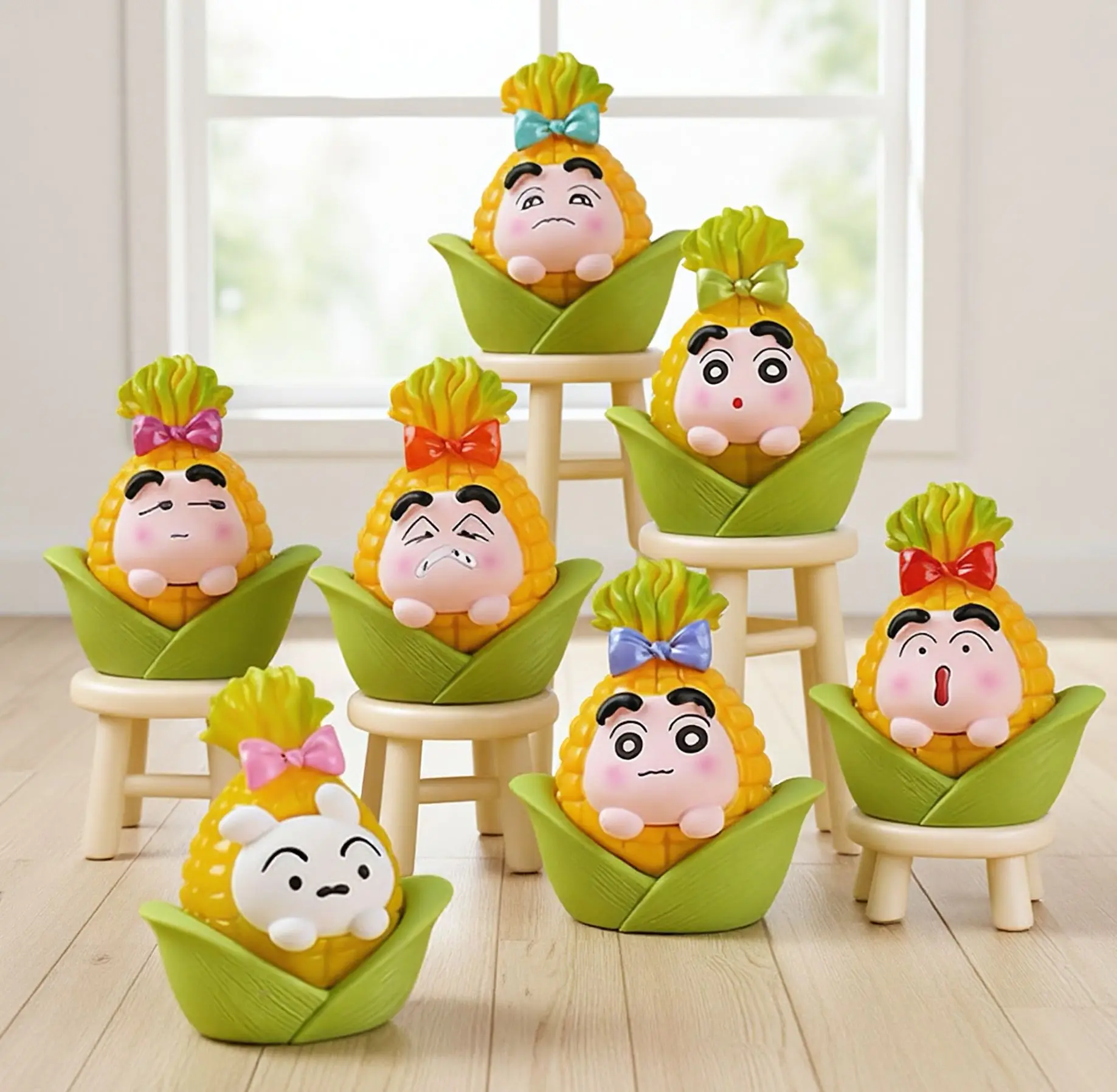 

Cute Cartoon Crayon Shin Chan Kawaii DIY Ornaments Hand-made Toys Desktop Small Ornaments Resin Accessories Toys Gifts