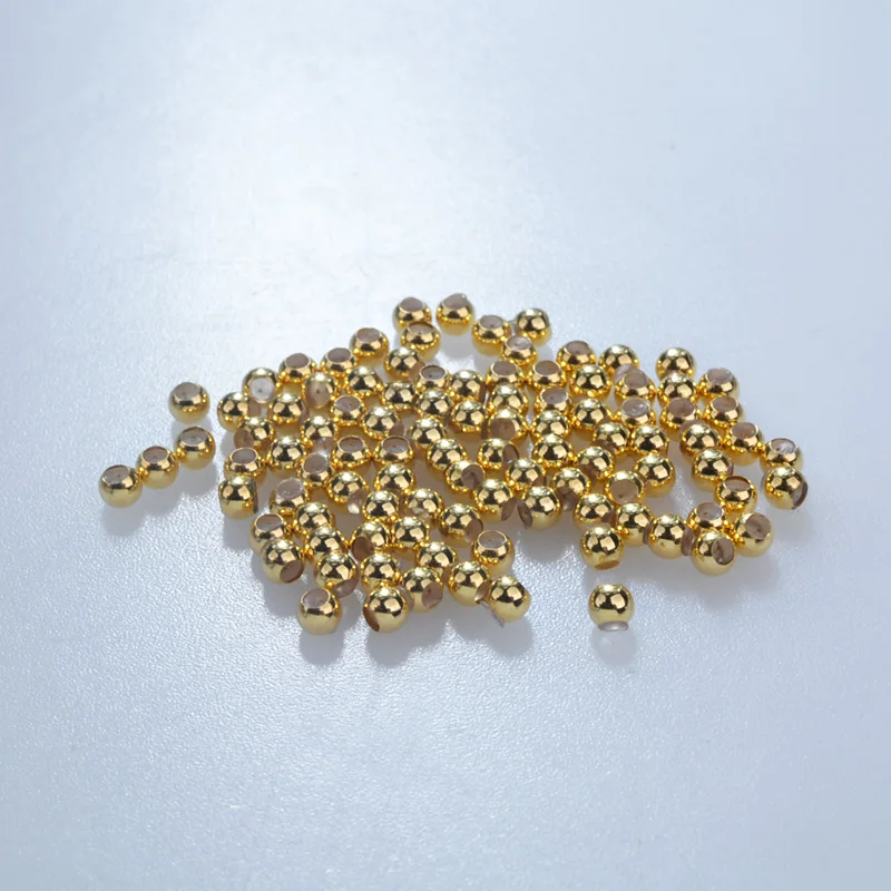 Fine Jewelry DIY Acessories Genunie 18k Yellow Gold positioning bead Necklace Bracelet AU750 Necklace Earrings Findings diy1011
