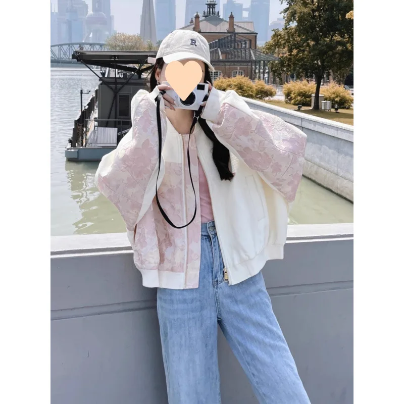 

Бейсбольные куртки для спортзала, женские весенние топы без подкладки, светлые топы с капюшоном Letterman, элегантный кампус, оригинальные шикарные пуговицы с несколькими карманами