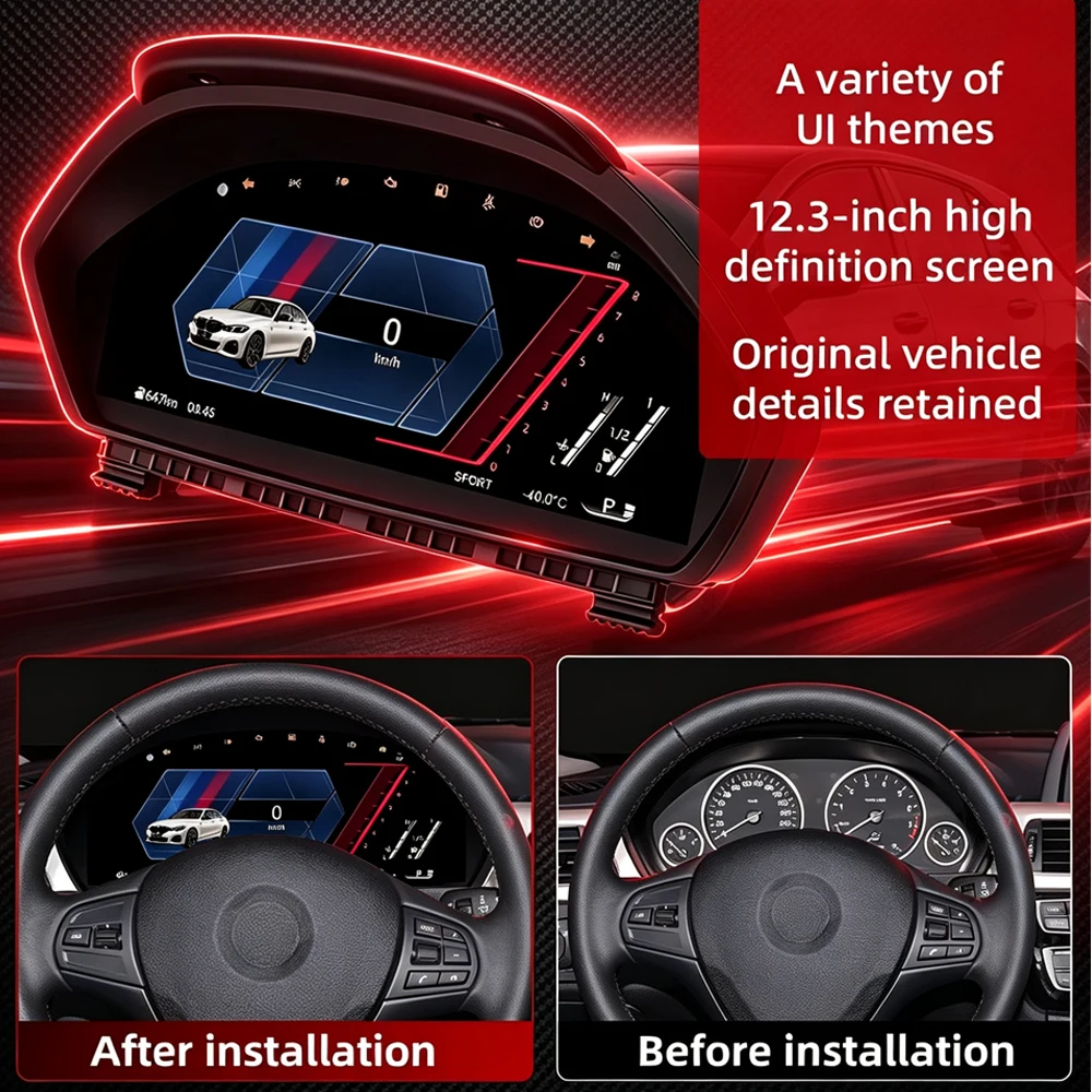 Cluster Dashboard for BMW F30/F31 GT-F34 F32/F33/F36 3/4 Series Speedometer Digital Instrument LCD Instrument Panel Carplay