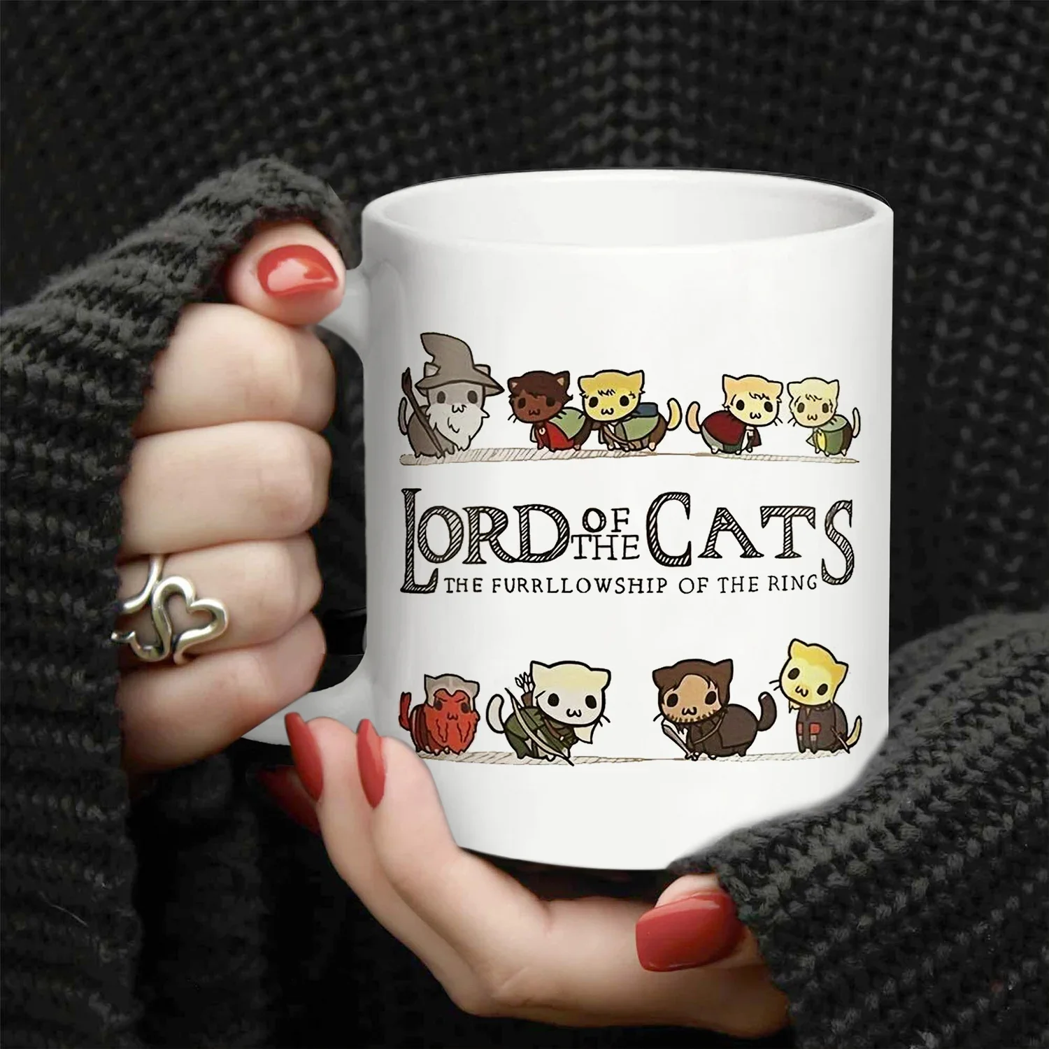 Anime Mug Coffee Lord Of The Cats Classic Tea Coffee Mug Drinkware Christmas Cups Original Cup Personalized Gift Beer Mugs Funny