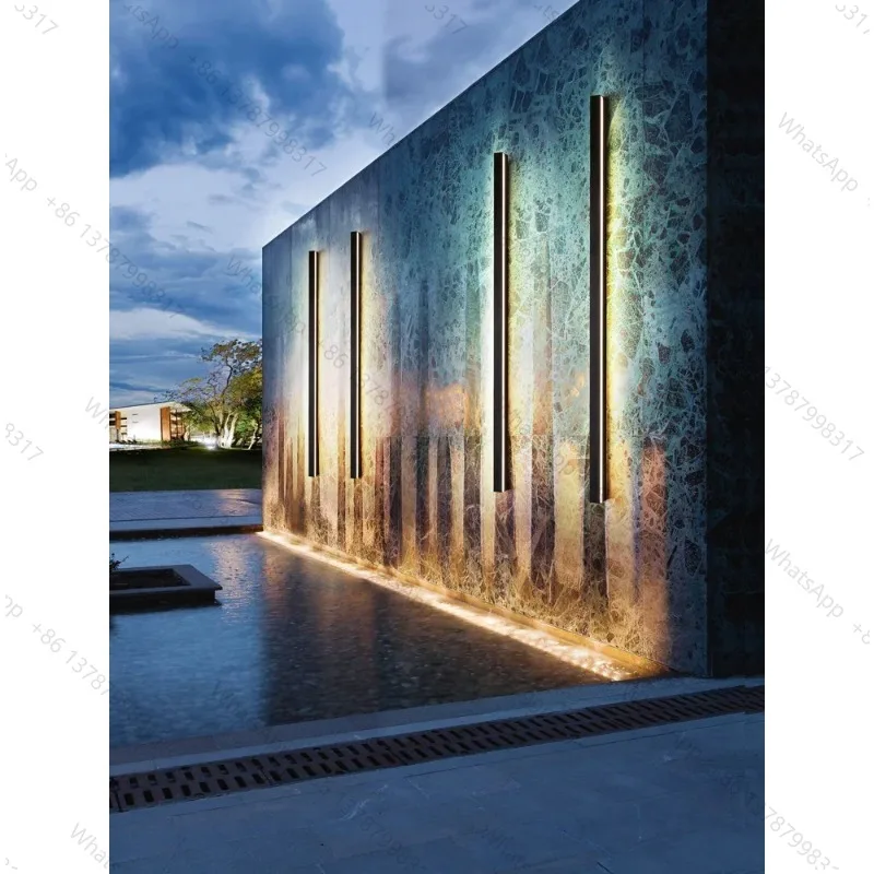 Outdoor Waterproof Wall Lamp LED Strip Background Wall Lamp Stair Garden Lamp Living Room Bedroom Bedside Ip65 Wall Lights