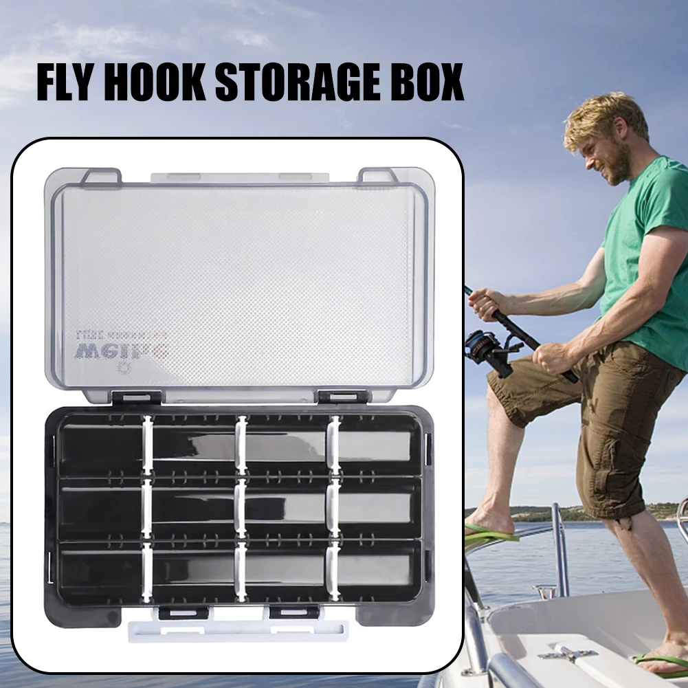 Fishing Hooks Bait Container PP Plastic Fishing Accessories Tackle Storage Box Removable for Outdoor Fisherman Supplies