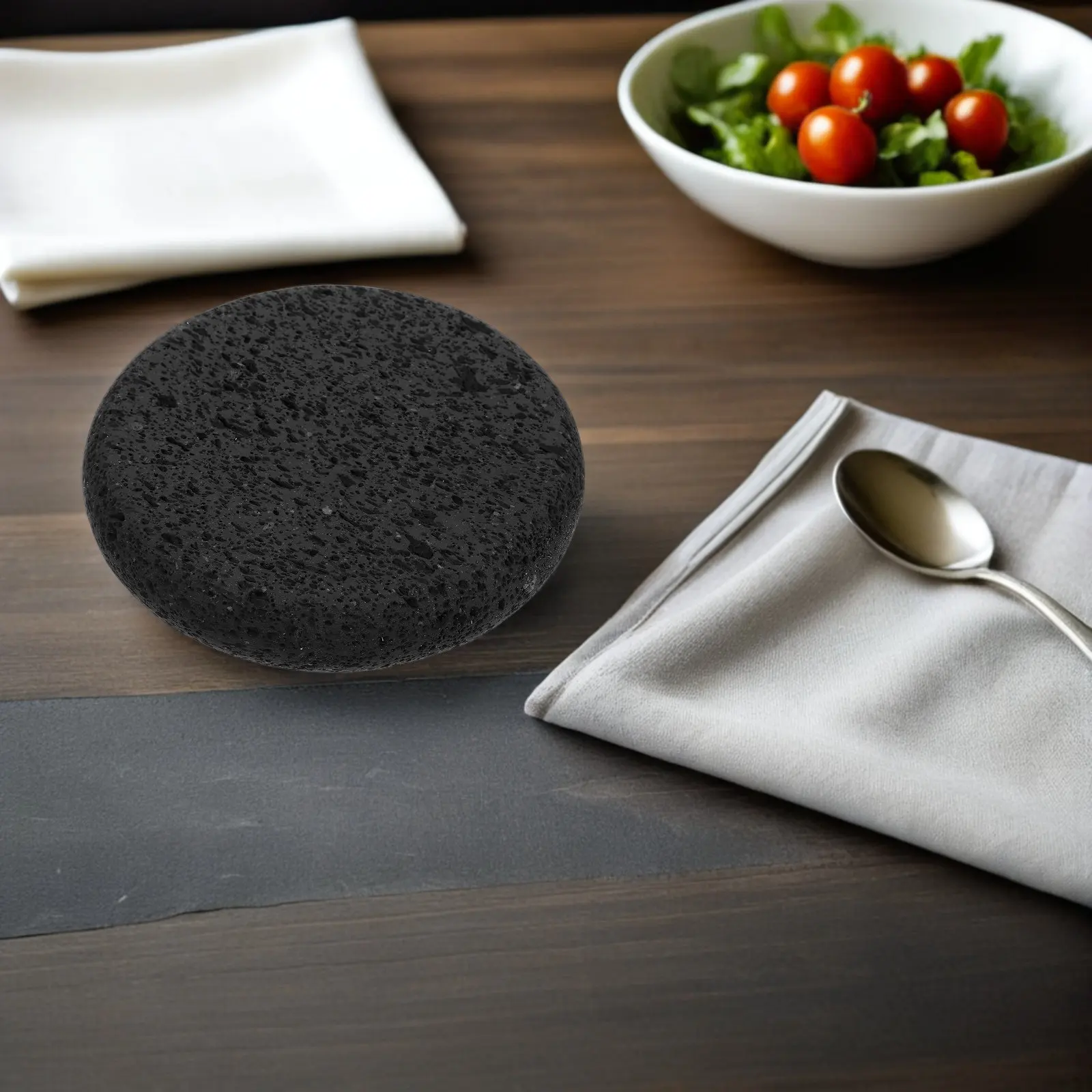 Volcanic Cooking Stone Plate 15Cm Lava Pan Mini Grill Pizza Steak Fish Bbq Baking Stone Lava Cooking Pan Volcanic Rock Plate view 3