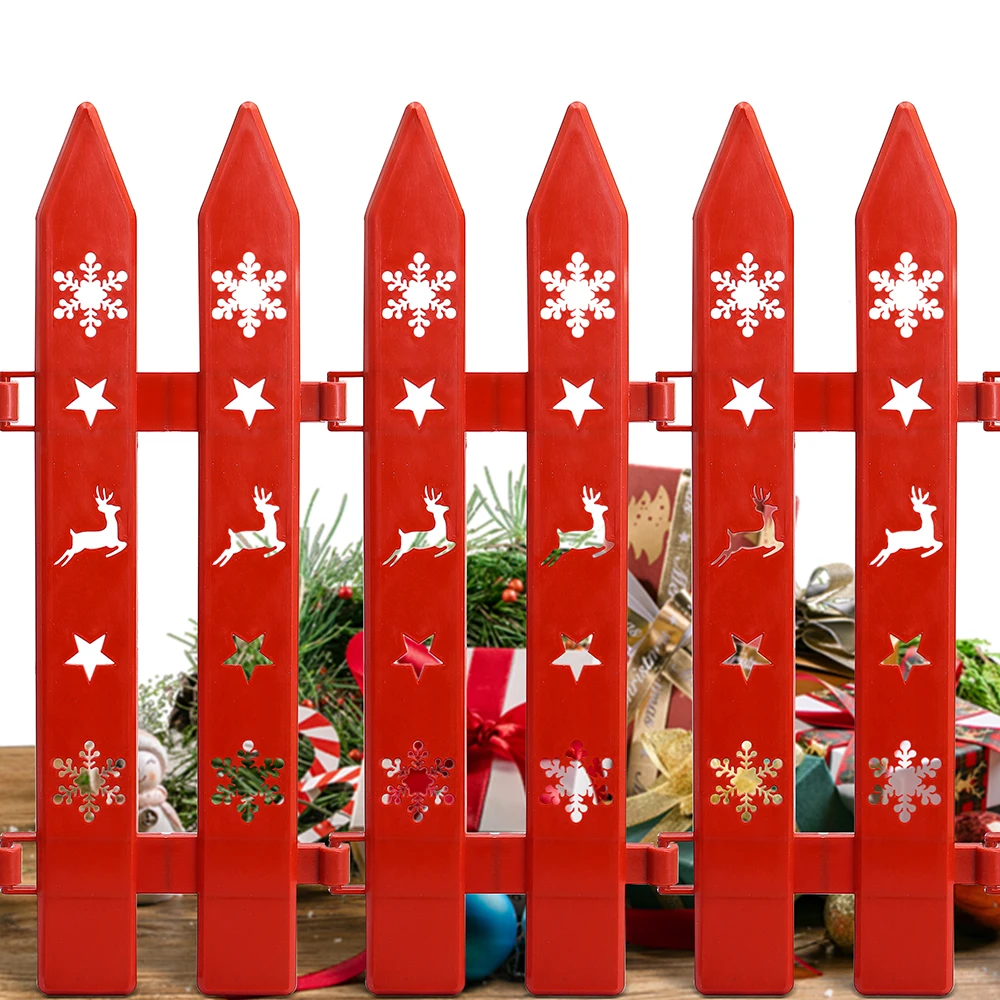 10pcs/Lot Plastic Fence Christmas Tree Decoration for DIY Plant Edging Lawn Border Fairy Garden Courtyard Grass Edge Home Decor