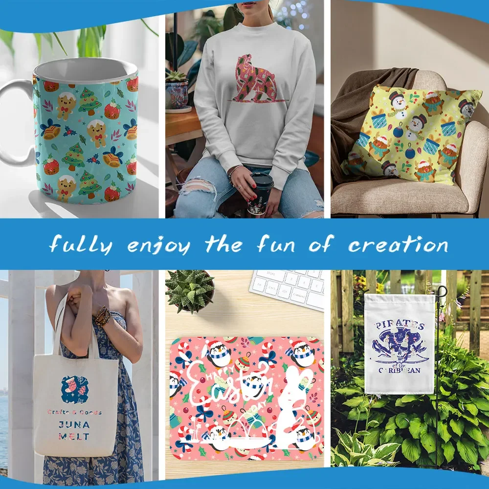 WOWOCUT Infusible Transfer Ink Sheets 12 PCS 12x12 IN Christmas Tree Plaid Sublimation Paper for Crafts T-Shirts Christmas Party