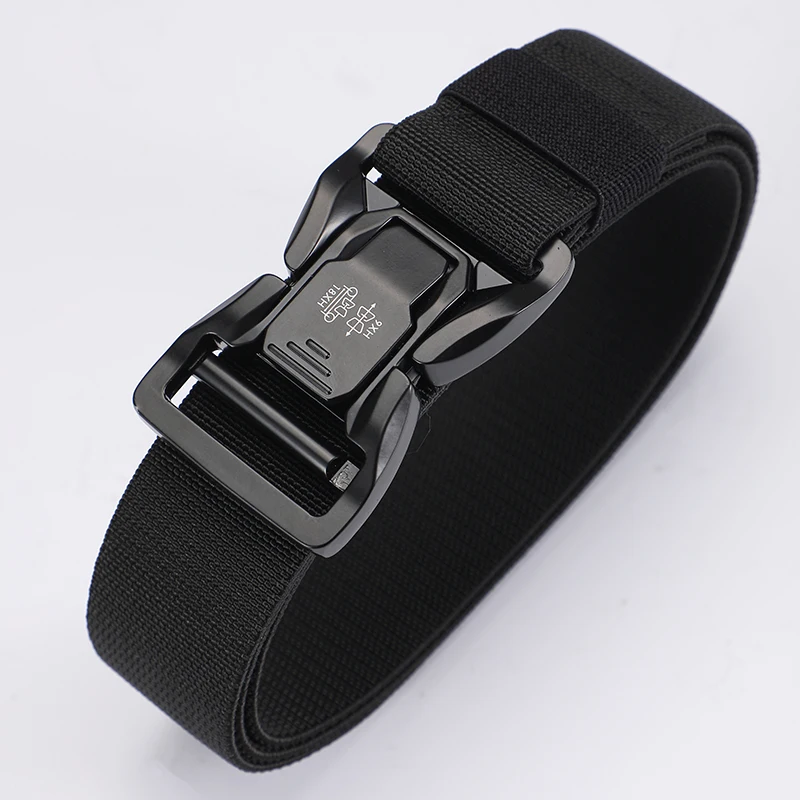 Men belt Classic Fashion Matching Essentials Tactical Quick Release Snap Snap Elastic Leisure Outdoor Metal buckle Tactical Belt