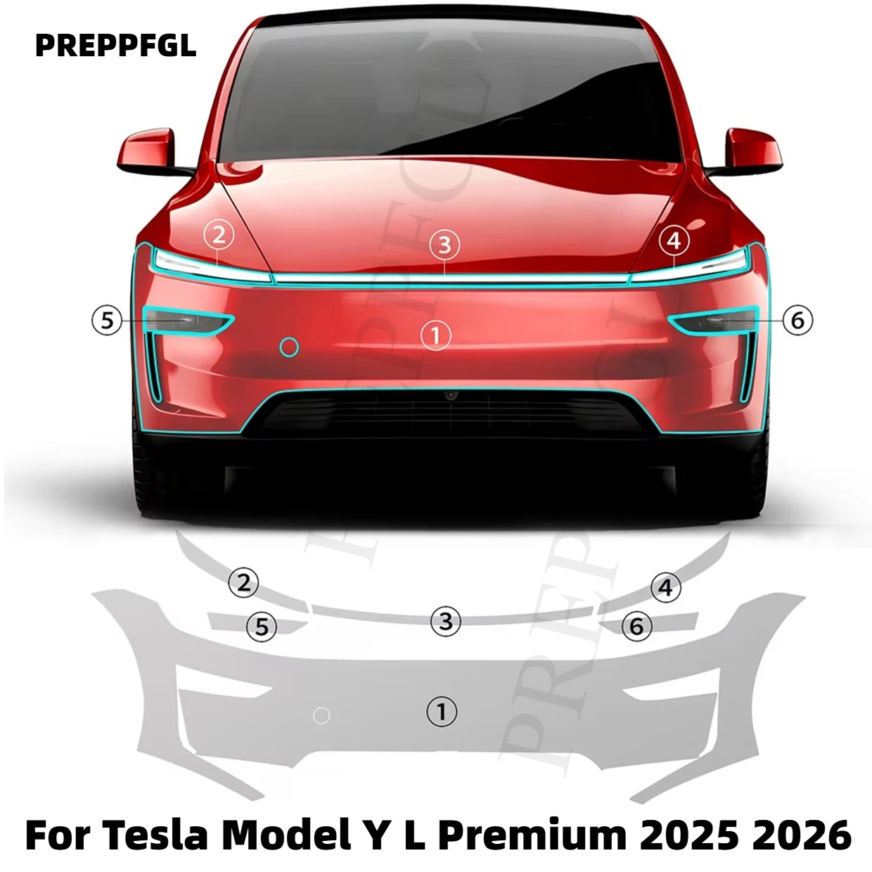 9Mil TPU Matte Clear Film For Tesla Model YL 2025 2026 Pre-cut Paint Protection Film Anti-Scratch Bra Resistant Car Accessories