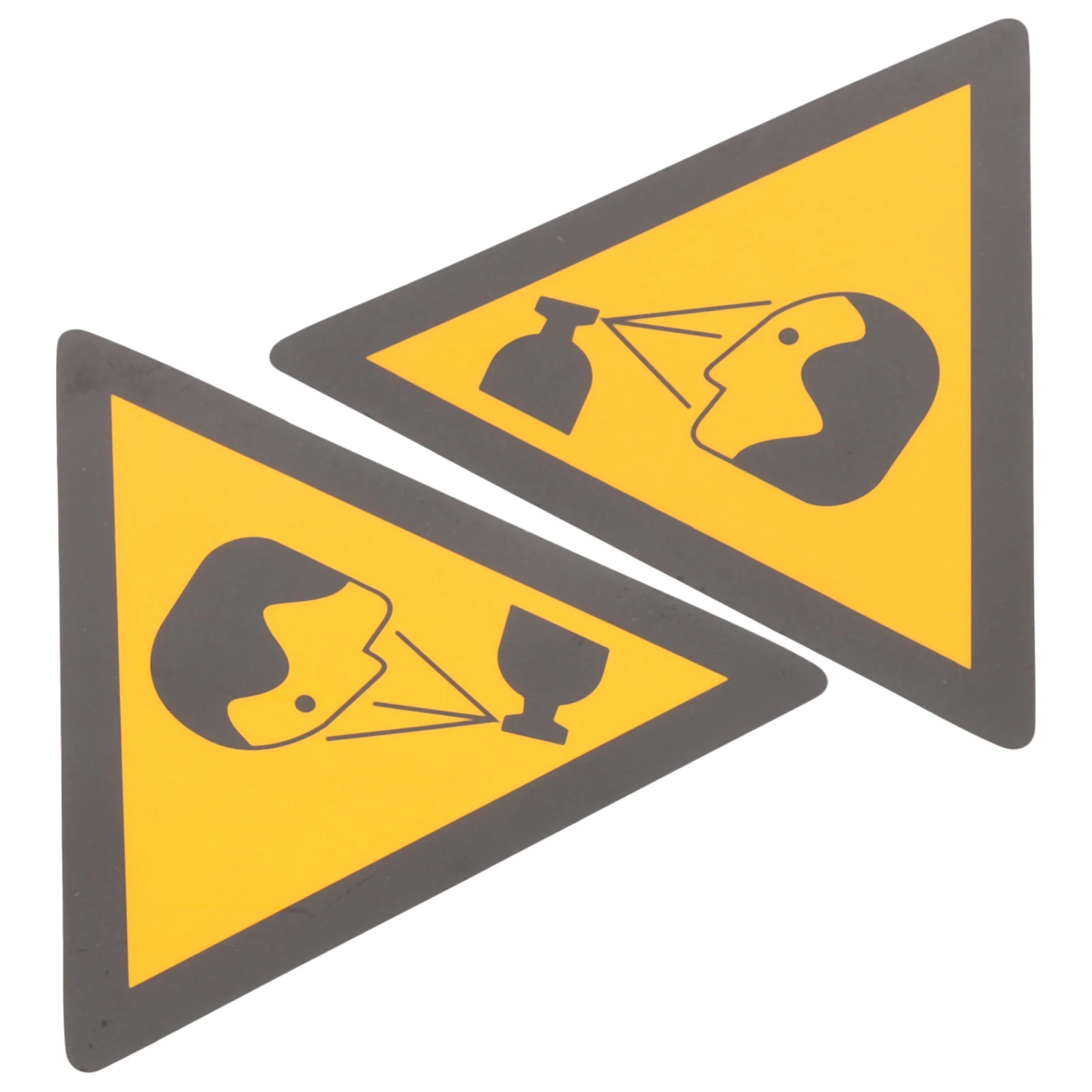 2pcs Self Adhesive Splashing Signs Triangle Warning Stickers For Hazardous Areas Sticky Caution Sign For Factory Waterproof Long