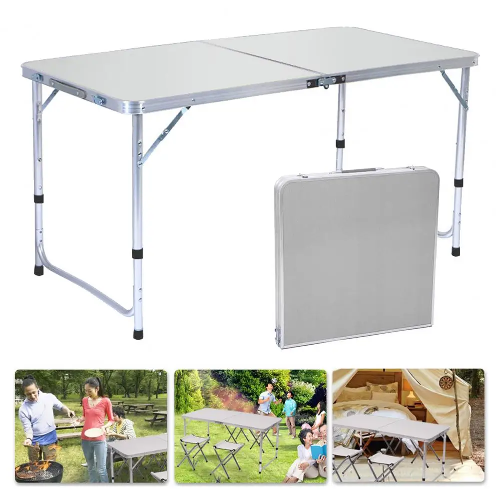 

Foldable Camping Table Heavy Duty Aluminum Alloy Outdoor Picnic Table Portable Height Adjustable Hiking Backpacking Table