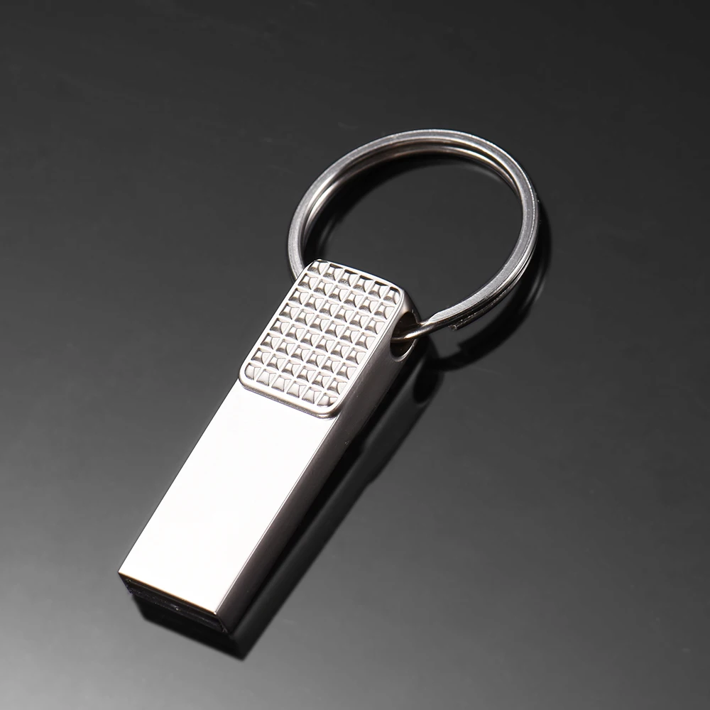 

Hot Metal usb Flash Drive 32GB 64B Silver Memory Stick Pen Drive USB 2.0 U Disk 128GB 16GB 8GB 4GB