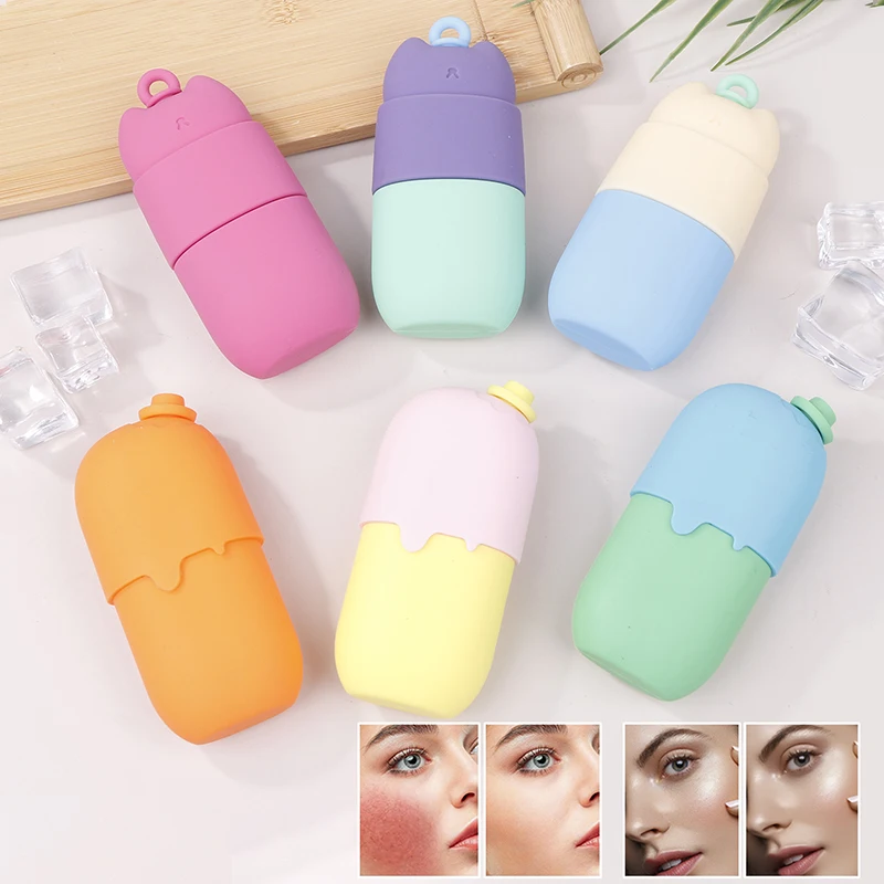 Silicone Ice Roller For Face Reusable Ice Face Massager For Women Girl Eliminate Facial Puffiness In The Morning Easy To Use