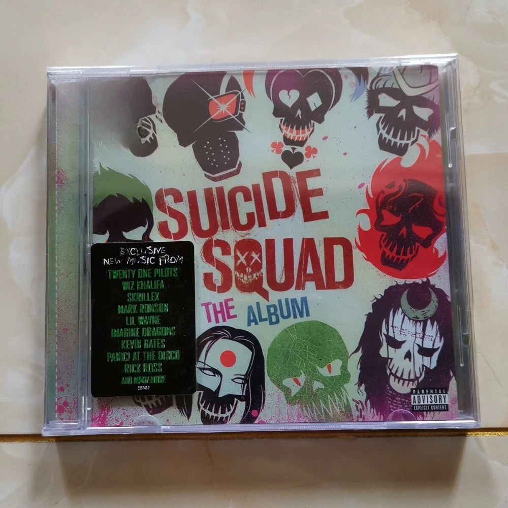 Suicide Squad The Album 2016 CD Sellado, Banda Sonora de Lil Wayne, Imagine Dragons, Kehlani, Hip Hop, Rock, Música de Película DC