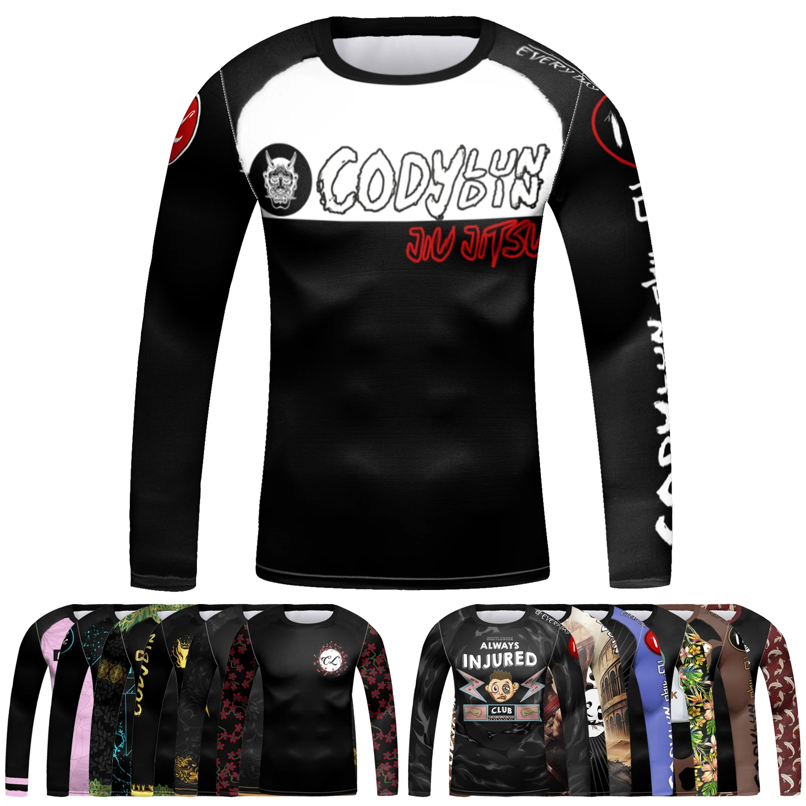 

Cody Lundin Youth Boys Rash Guard Full Sleeve Wrestling T-shirts Custom Football Undershirt Basr Layer Compression Combat Shirts