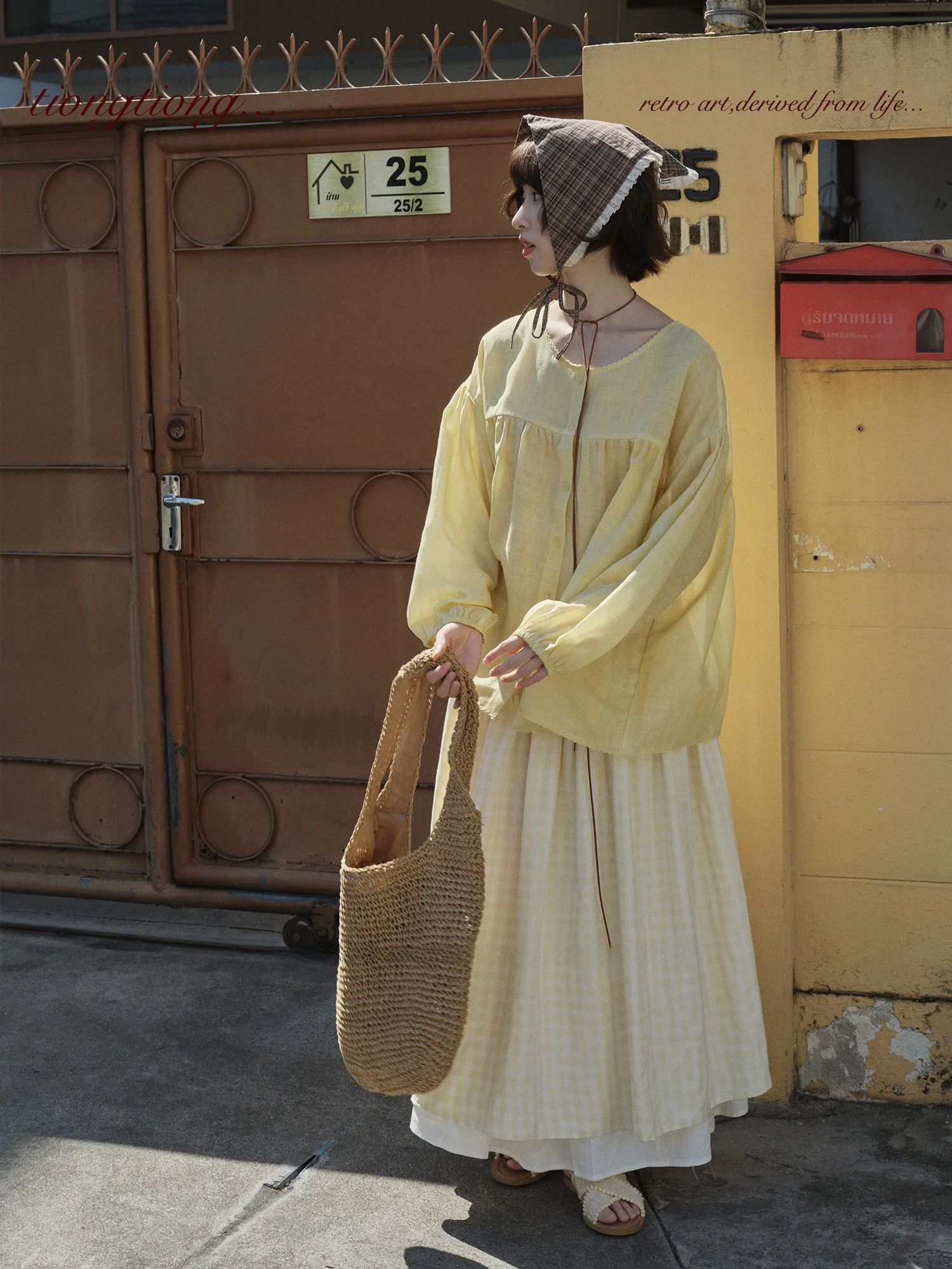 

Loose TIONGTIONG Japanese Sle Women's Long Sve irt Floral Lace Cotton Linen Blend Slimming Summer Spring Sun Protectio...