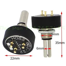 1PCS  WDJ-22 conductive plastic potentiometer H0SS 1W 1K, 2k, ,5k 10k ,BI model 6178 340/360 degrees