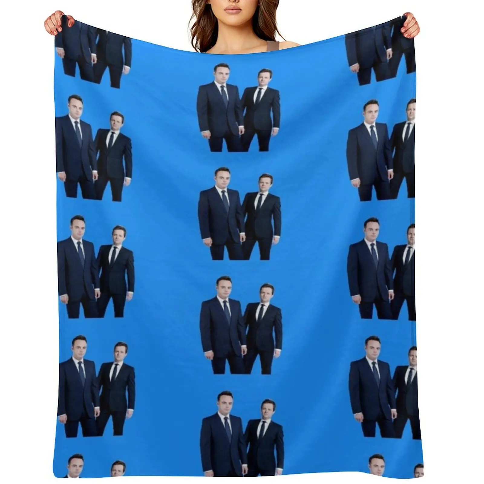 

Ant and Dec [6] Throw Blanket Furry Flannels Extra Large Throw Sofa Blankets