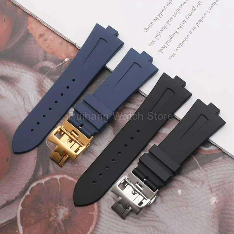 

Силиконовый ремешок премиум-класса для часов с защитой от царапин, легкий, быстросохнущий для Vacheron Constantin Overseas, гладкая текстура, 8,5x25 мм