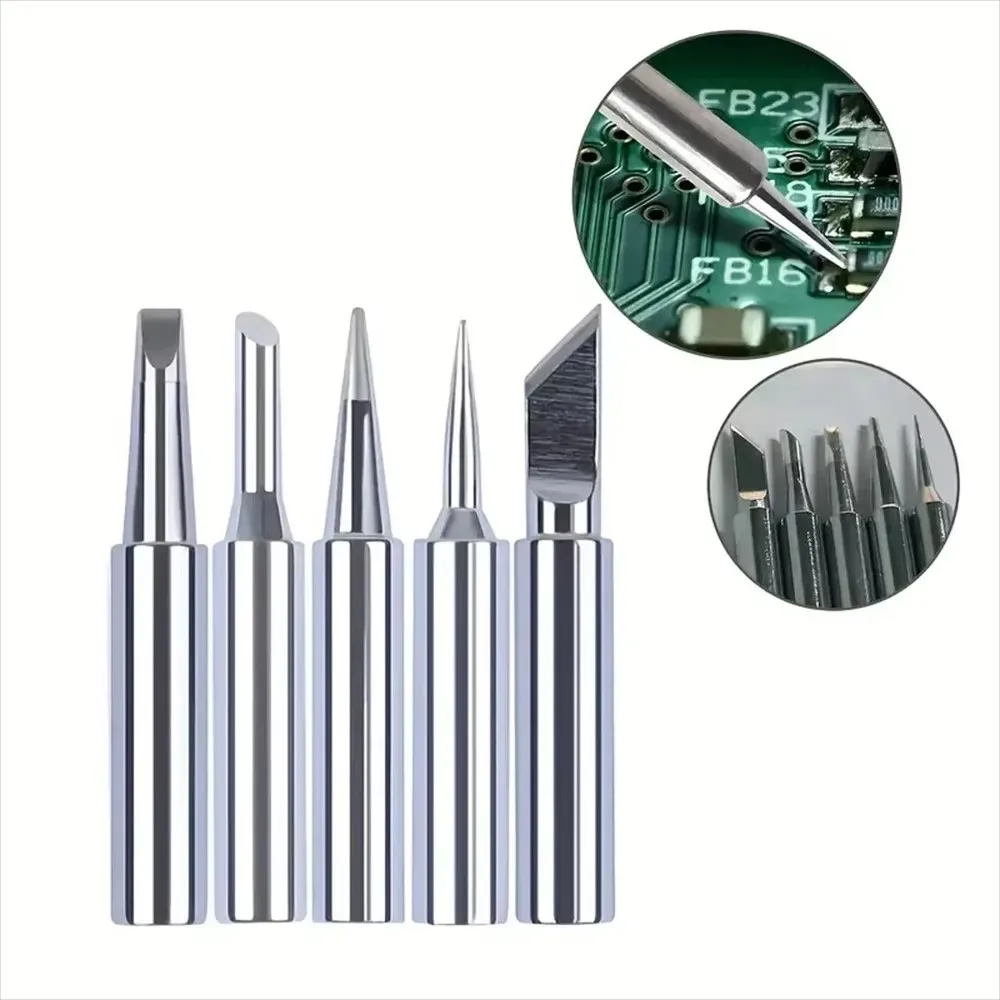 5pcs/15pcs 900M Soldering Iron Tips Set, Copper Core Electric Soldering Bits for 936 Soldering Station view 3