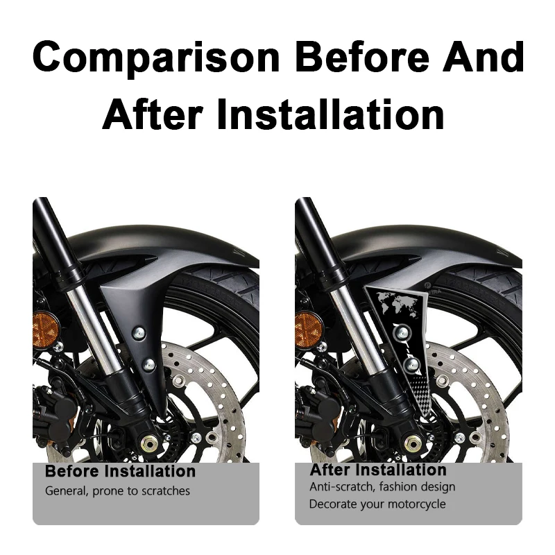 POSFIRA Motorcycle Front Fender Sticker 3D Resin Decals for Yamaha MT03 MT 03 MT-03 2020 2021 2022 2023 2024 2025 Accessories