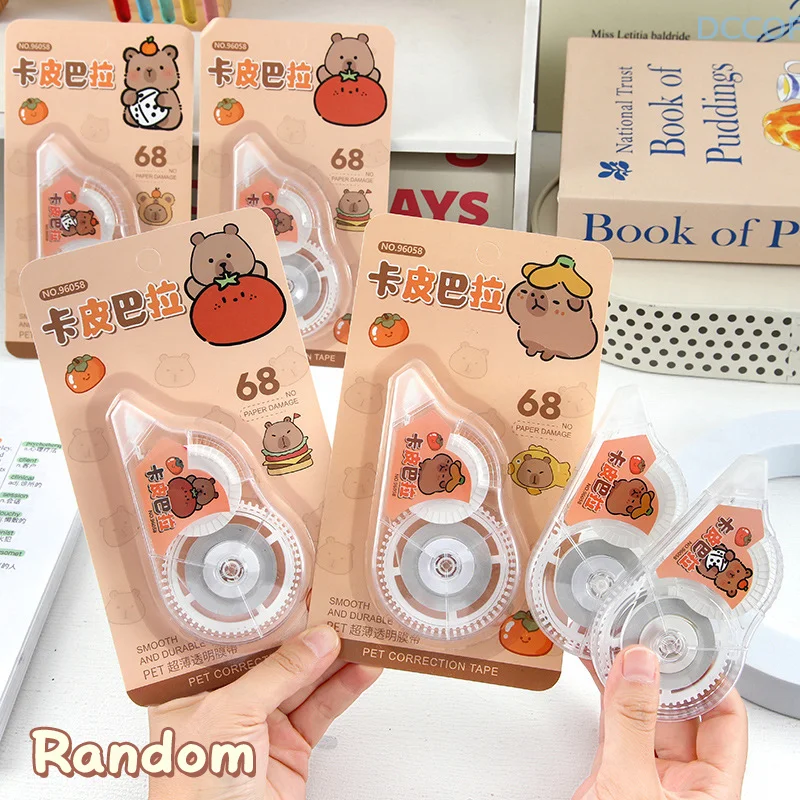 Cute Cartoon Durable Capybara Correction Tape Portable Large Capacity Correction Tape School Supplies Student Stationery