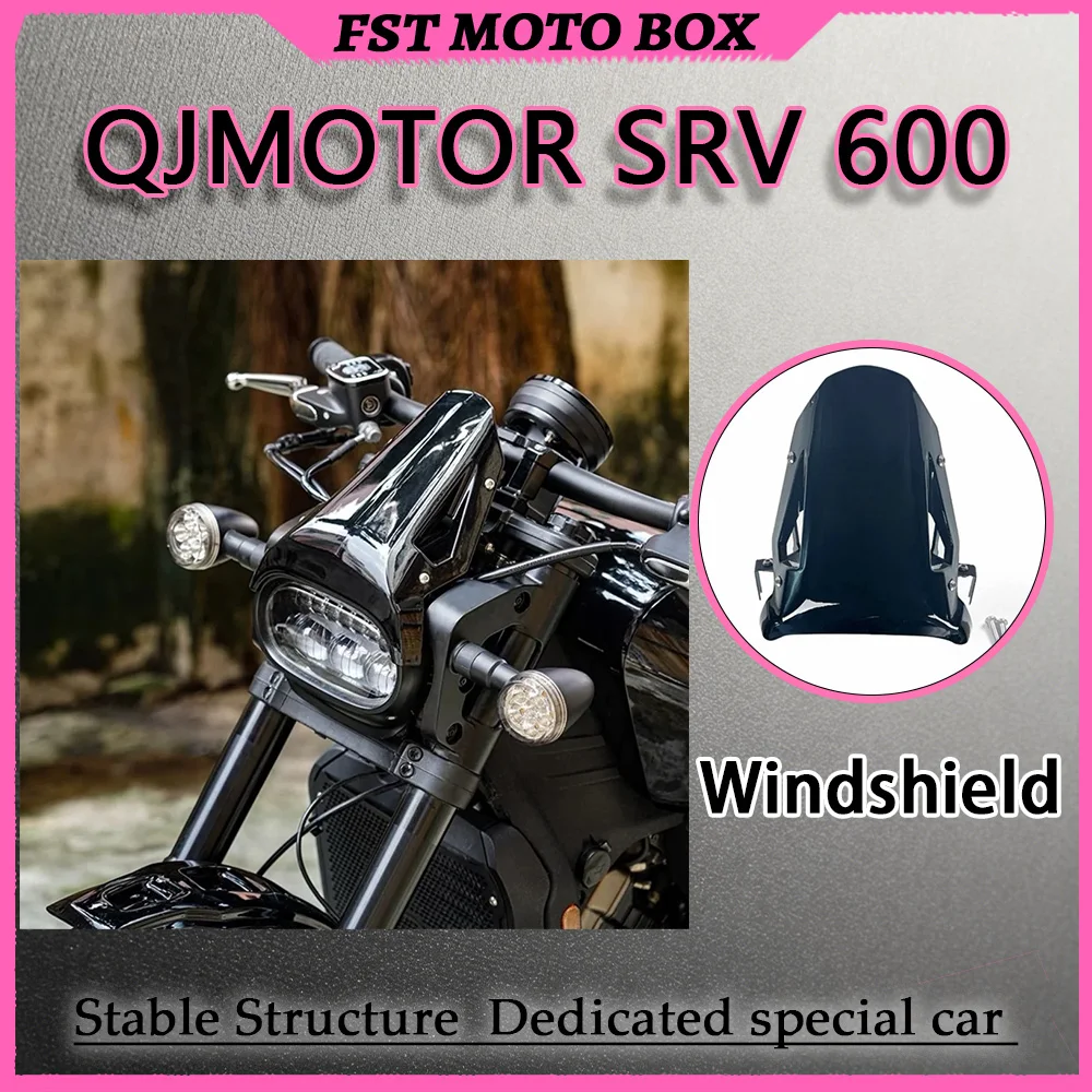 FOR Custom Height Adjustable Racing Windshield Wind Deflector Cover for QJ SRV600 Motorcycle Modification Accessory