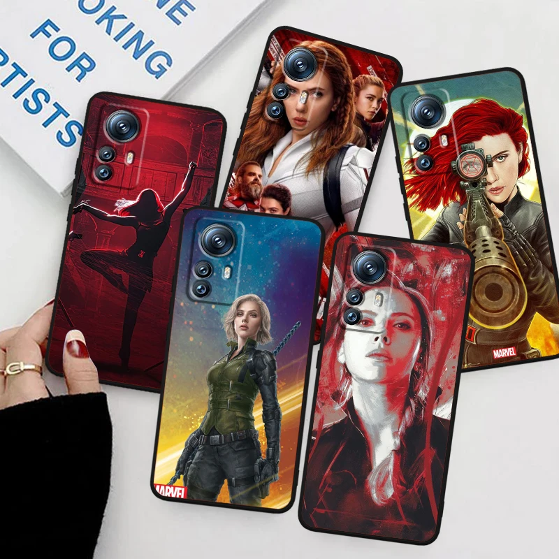 Scarlett Johansson Black Widow For Xiaomi Mi 14 13T 13 12T 12 11T 11i 11 10T 10 Pro Lite Ultra 5G Black Cover Phone Case