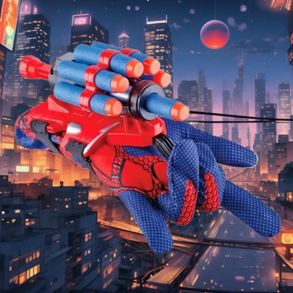 Anime Spidermen Web Figure Toy Kids Plastic Cosplay Glove Launcher Set Hero Launcher Wrist Toy Set Funny Toys Children's Gift