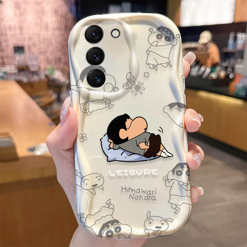 C-Crayon S-ShinChan Hülle für Samsung Galaxy S25 S24 S23 S22 S21 Ultra Plus S20 FE A73 A72 A71 A56 A55 A54 5G A52 A52S 4G Abdeckung