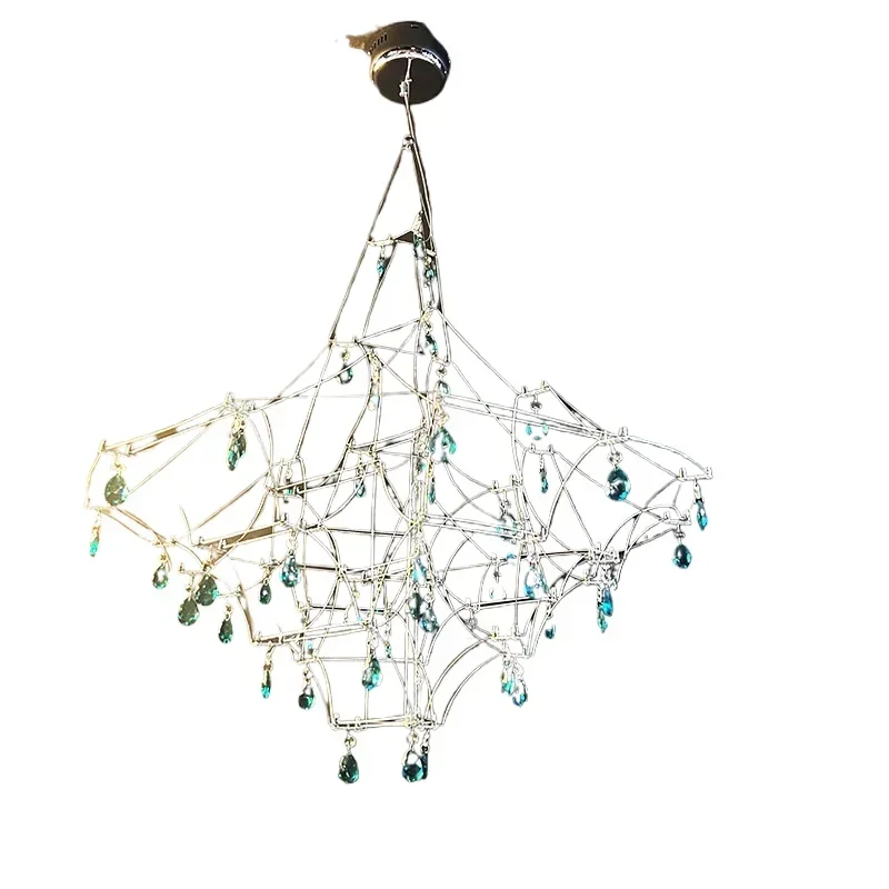 

Living room modern minimalist crystal chandelier, firefly dining room modern art green crystal store household