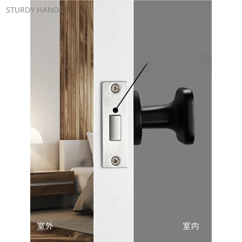 1 set of zinc alloy invisible single-sided lock background wall hidden room concealed lock with keyhole lock set