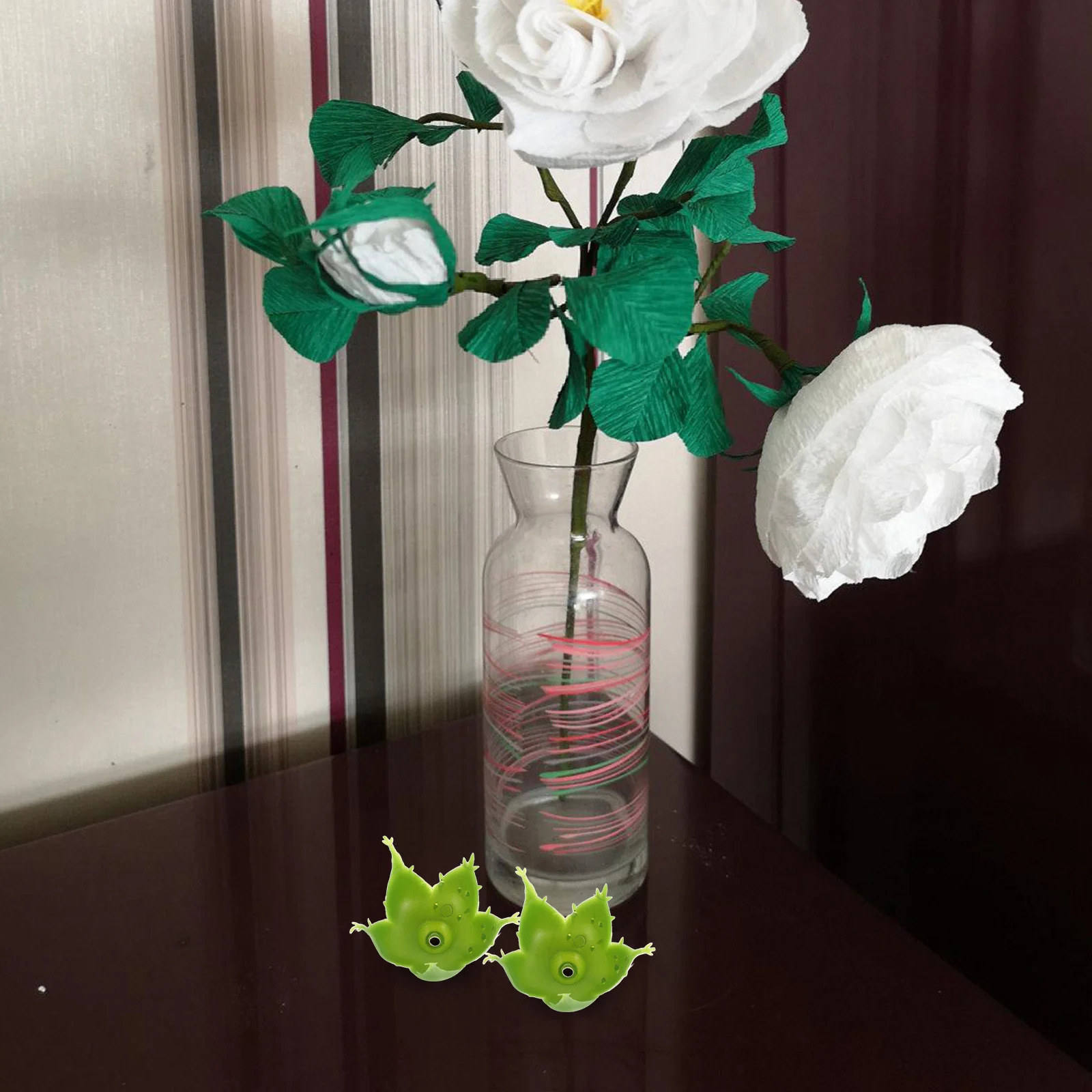 

100pcs Artificial Flower Calyxes Set Realistic Fake Leaves For Roses Plastic Base For Diy Flower Arrangements Home Decor