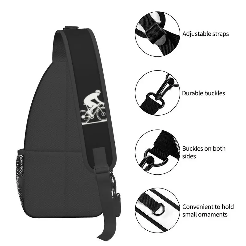 Mochila cruzada para ciclismo de carretera para hombre, bolsa de pecho de hombro para bicicleta de montaña, ciclismo, Camping, Daypack