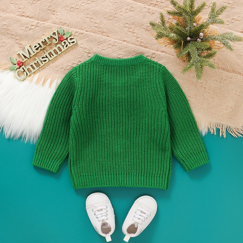 Christmas Baby Sweater Knit Child Xmas Clothes Tops jumper Cute Cartoon Outerwear Infant Boys Newborn Girls Pullover Long Sleeve