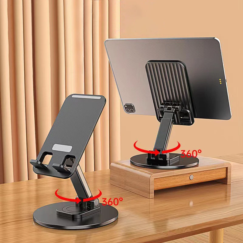 360 ° Rotating Desktop Mobile Phone Tablet Computer Bracket Portable Laziness Can Folded Adjustment For Iphone 15 Huawei Ipad