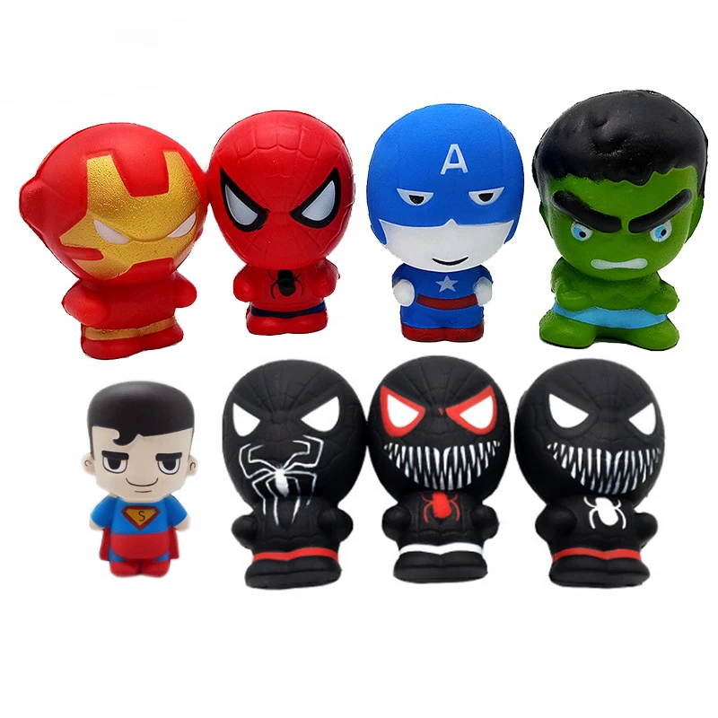 Marvel Heroes Superman Slow Rebound Spider-Man Iron Man Pu Decompression Toy Birthday Gift