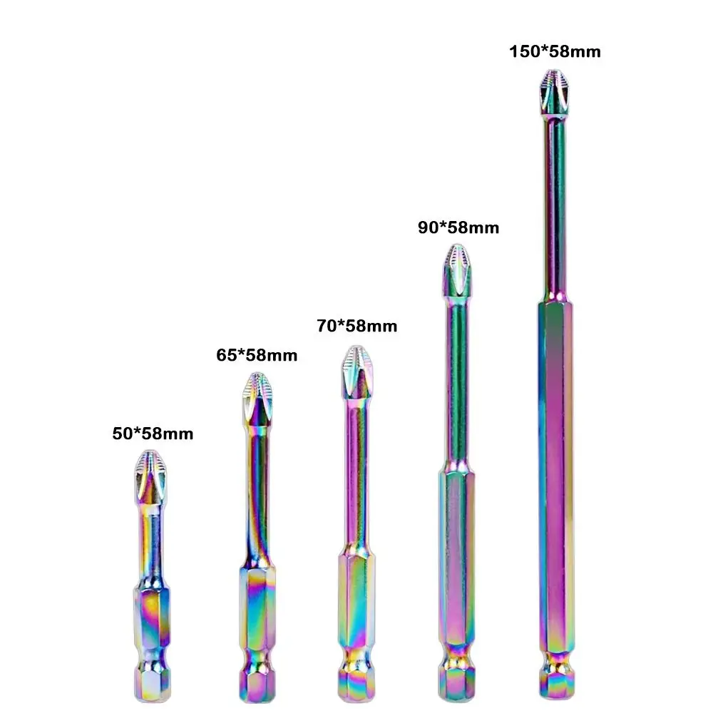 Kleurrijke Impact Phillips Schroevendraaierbit Antislip Anti-shock Driver Bit Slijtvast Slagvast Cross Impact Driver Bit
