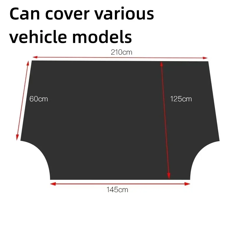 KJOY Magnetic Car Front Windscreen Cover Automobile Sunshade Cover Car Windshield Snow Sun Shade Waterproof Car Cover 210 120cm