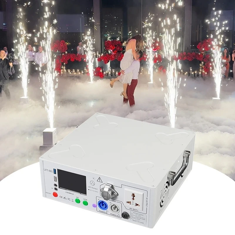 White Portable Rechargeable Battery Bank Base for Cold Spark Machine