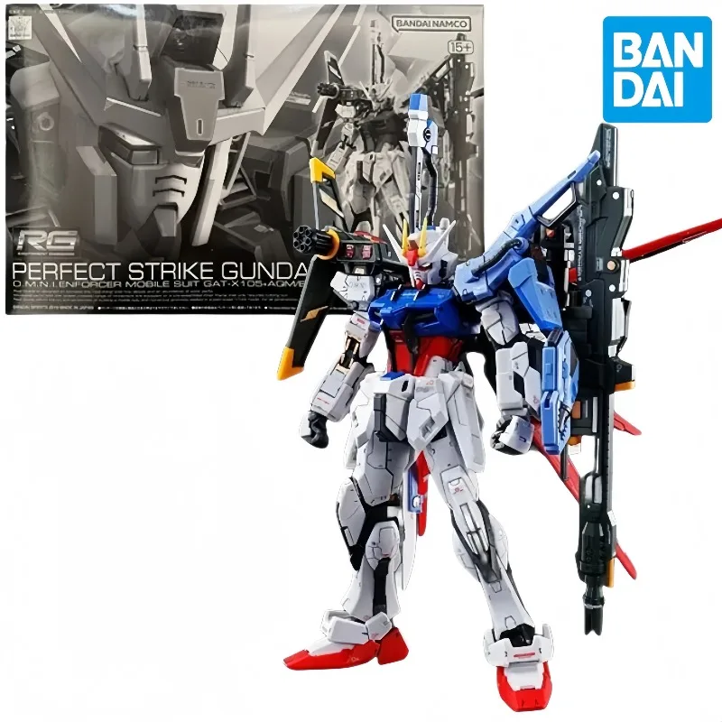 BANDAI RG 1/144 Perfect Strike Gundam GATX105 Premium Bandai Limited Edition Model Kit Collectibles Anime Figures Toys Boys Gift