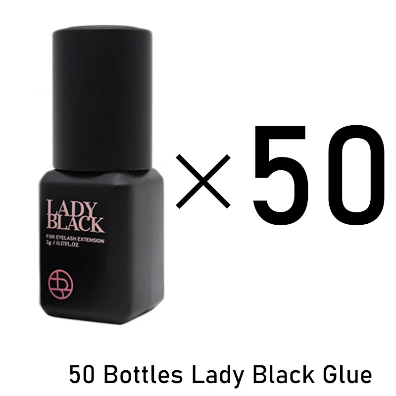 50 Bottles Lady Black Glue South Korea Fastest Strongest Fake Eyelash Extensions Supplies Glue 5ml Makeup Tool Beauty Shop Colas