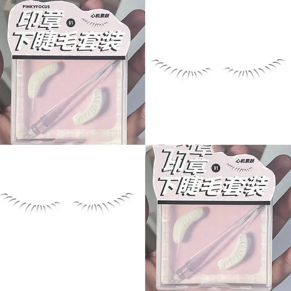 Little Devil Lower Eyelash Stamps Tool Natural Lazy Diy Under Easy Seal Template Stamper Beauty Lashes Lower Eyelash Eyelas Q8I8